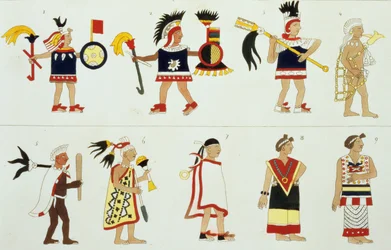 Montezuma II (1466-1520) as represented in an anonymous codex in the Vatican